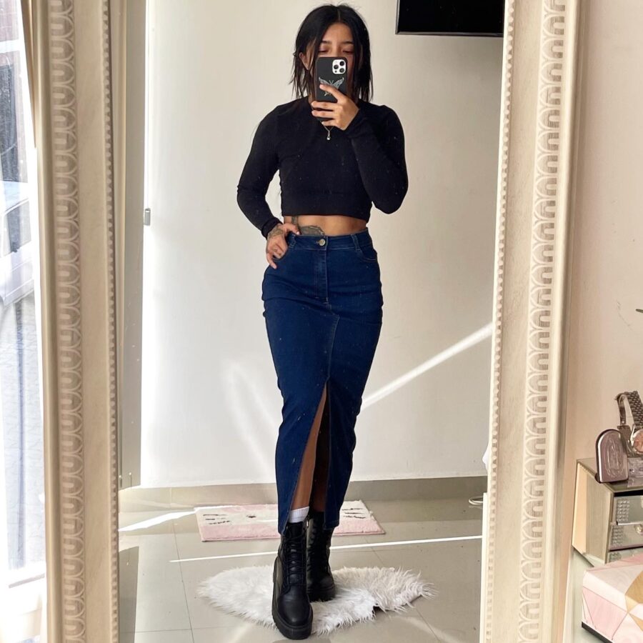 FALDA DENIM LARGA