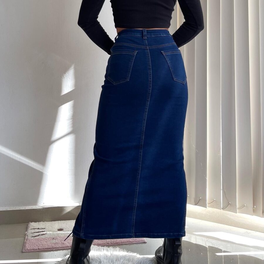 FALDA DENIM LARGA - Imagen 5